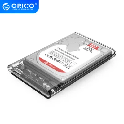 ORICO 2.5'' USB3.0 Festplattengehäuse SATA HDD SSD Externes Gehäuse für 7/9,5 mm