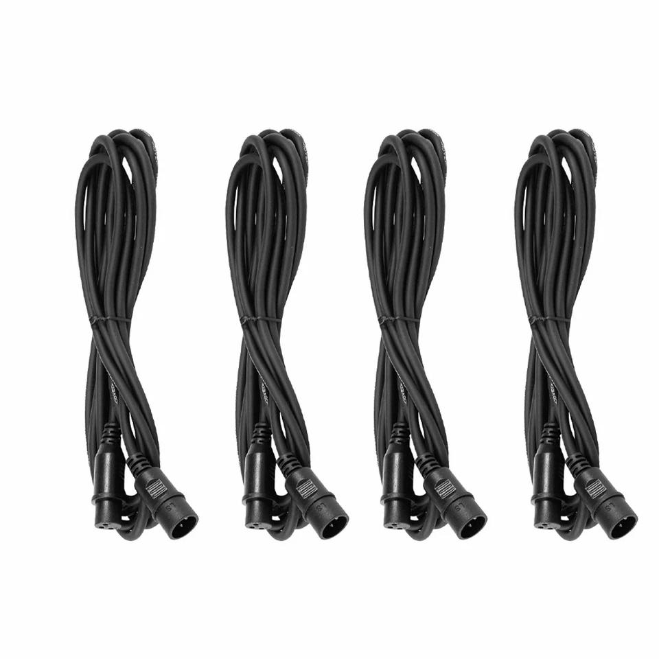 4PCS 10ft/3m 3 Pin DMX Signal Cables XLR Connection Stage Par Light Cable Wire - Image 2 of 4