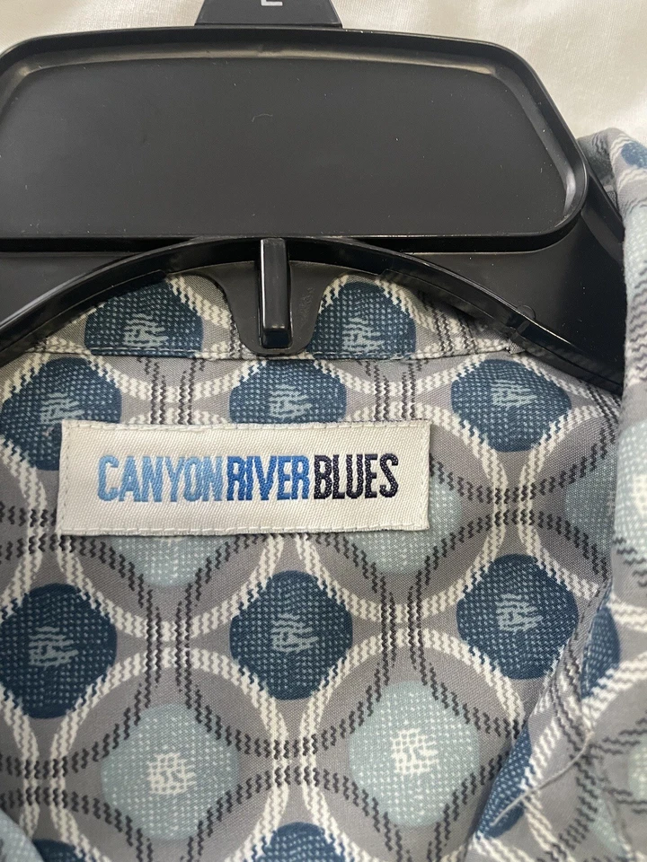 Мужская рубашка CANYON RIVER BLUES размер L многоцветный принт короткий рукав на пуговицах. - Изображение 3 из 4