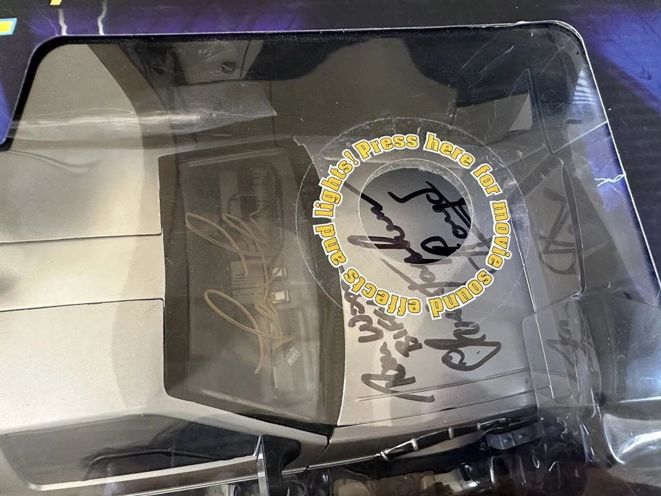 Diamond Select Back to the Future 2 DeLorean Doc, Biff, Lorraine, signed. - Image 2 of 4