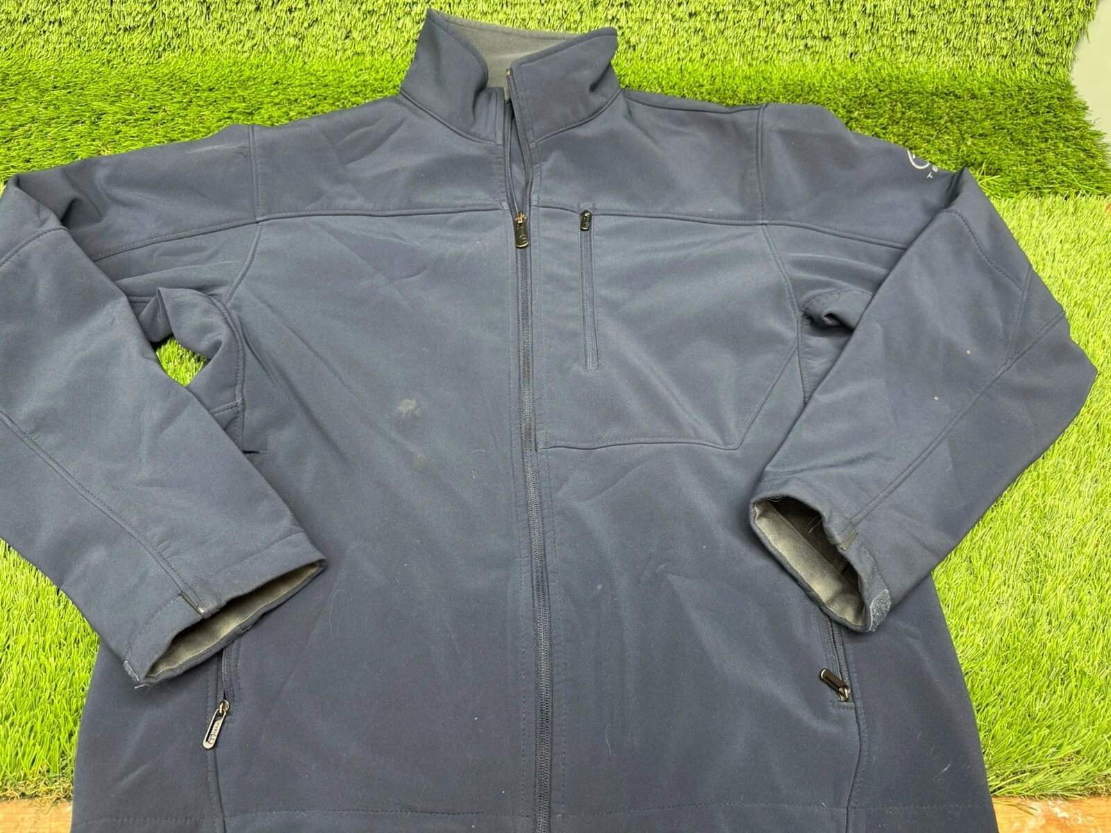 Men's TUMI TECH Full-Zip Softshell JACKET Black sz Medium See Photos