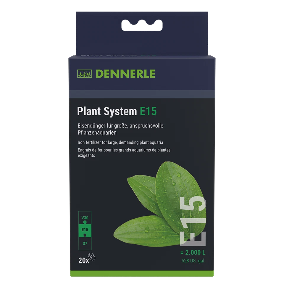 Dennerle Plant System E15, 20 Stk. Eisendünger Pflanzendünger Dünger Aquarium