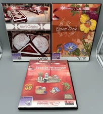 OESD Machine Embroidery CD-ROM Software Lot of 3 Seaside Flower Cousins!