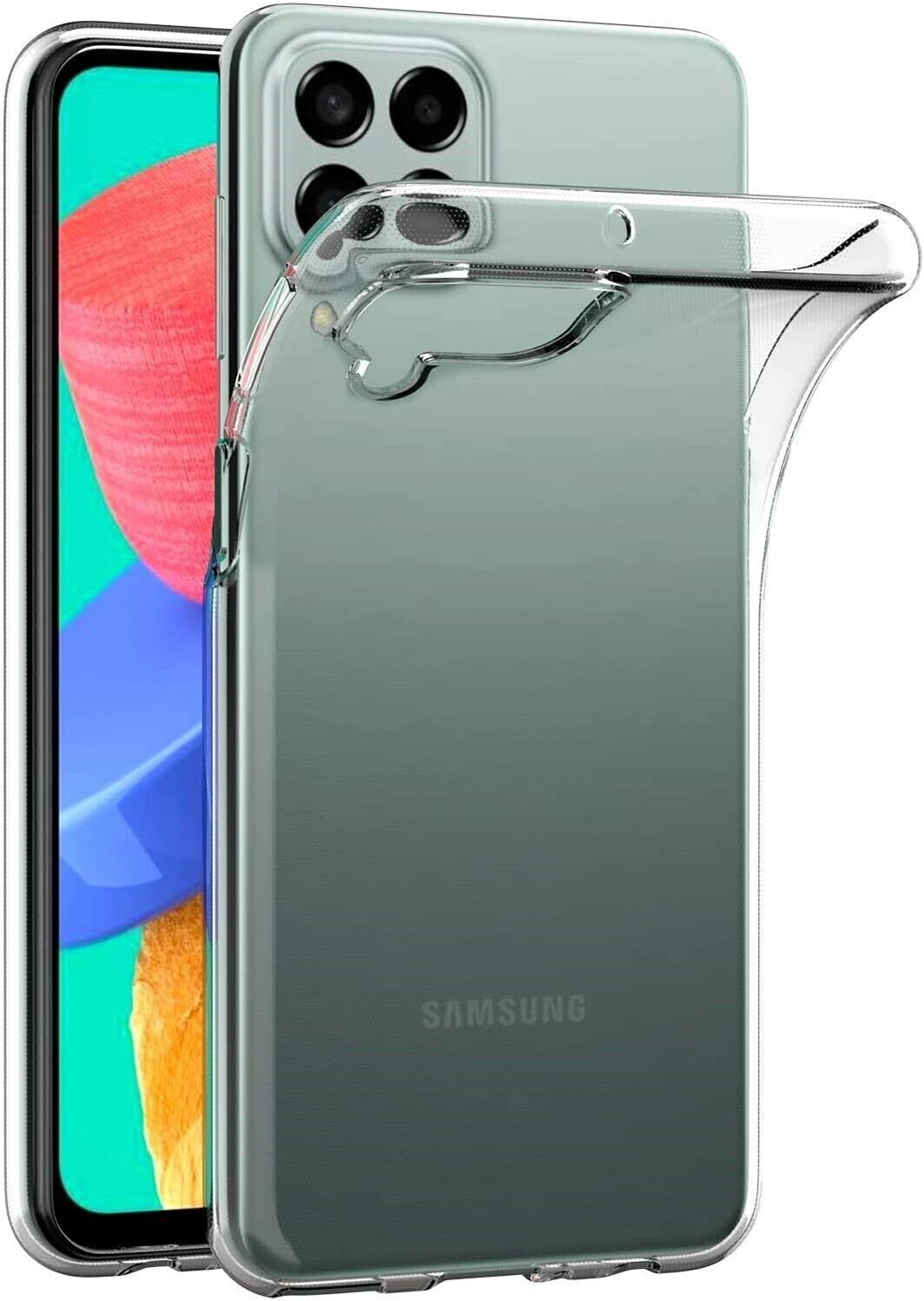 For SAMSUNG GALAXY M33 5G SHOCKPROOF TPU CLEAR CASE SOFT GEL BACK SLIM COVER