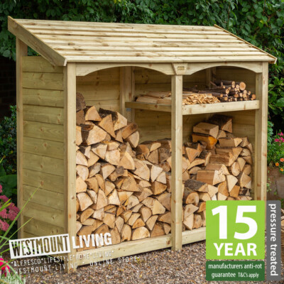 PREMIUM FIRE WOOD WOODEN LOG STORE OUTDOOR