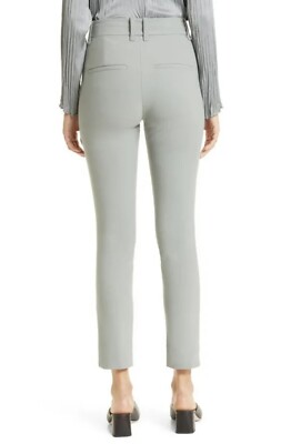 $325 VINCE High Waist Cigarette Pants 0 Light Slate Gray Slim Fit Stretch