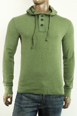 New Mens Club Room Green Waffle Knit Fitted Cotton Pullover