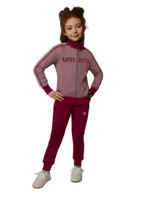 Tuta Umbro Bambina In Cotone Felpato 100% Sportiva Invernale