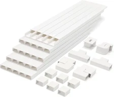 Cord Cover Raceway Kit 392.5 Inch Paintable Cable Concealer Wire Hider for Wall