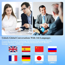 AI Language Translator Earbuds, OWS Real-Time 3-In-1 Translation Earbuds 144 ...