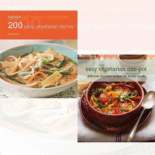 Denise Smart Unisex Cream Hamlyn All Colour Cookbook 2-Book Set - Easy Vegetarian One Pot & 200 Easy Vegetarian Dishes - Non Fiction - Paperback - Image 2