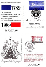 2 Entiers postaux LA POSTE - Années 1989 et 1992