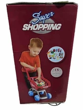 Shopping Cart Toy Supermarket 18pcs Playset Included Grocery Cart Christmas Gift