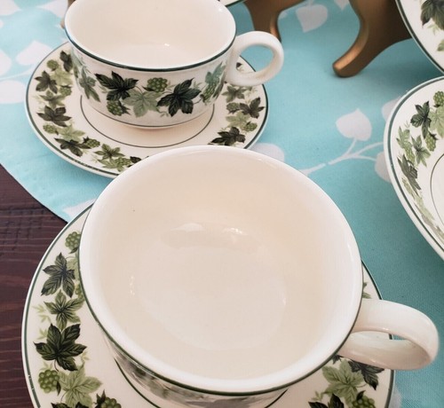 13 Piece Set of Taylor Smith Taylor Greenbriar Cups/Saucers/Bowls/Serving Plate - Picture 6 of 12