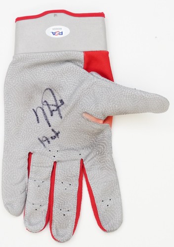Mike Trout Signed 2019 Angels Game Used Worn Batting Glove PSA/DNA COA Autograph