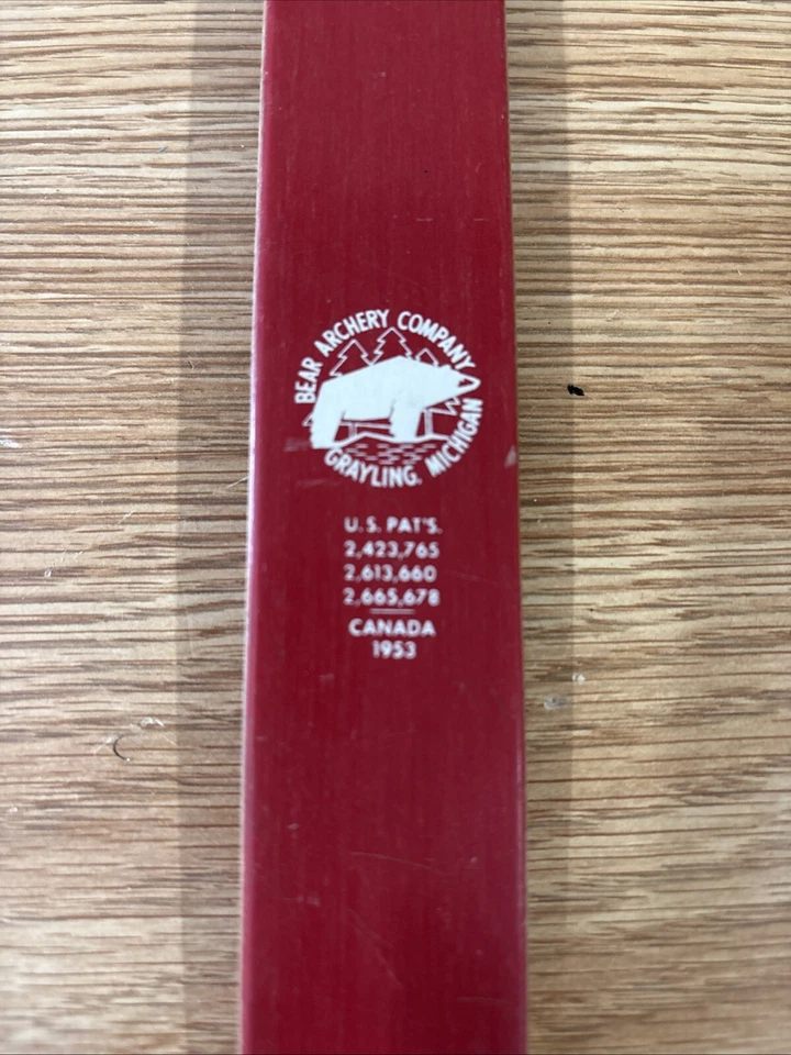 Bear Glass Powered cub Bow 60” Right Or Left HandArchery Vintage Red. - Image 3 of 4
