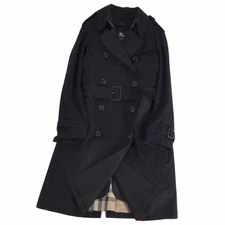 Burberry London Liner Trench Coat 100% Cotton Womens 36 (s) Black Used MOLO-0