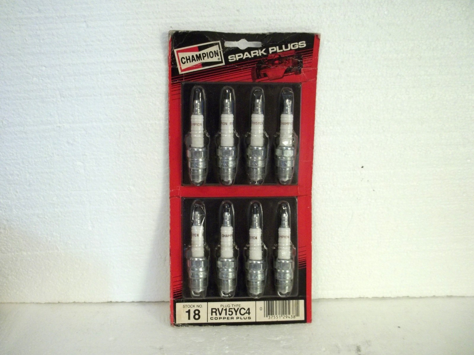 8 pack Champion stock # 18 Copper Plus Spark Plugs RV15YC4