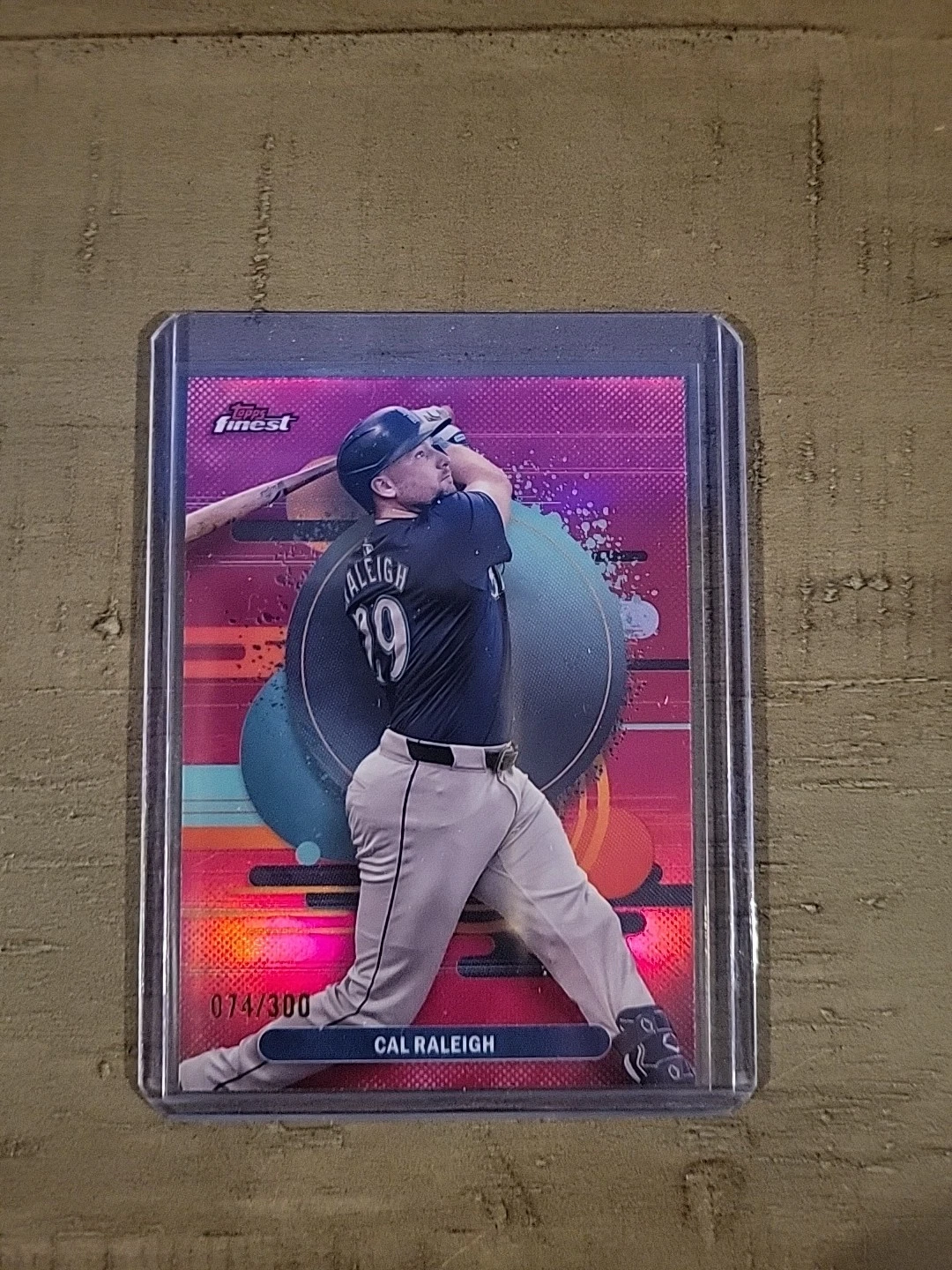 2025 Topps Finest Cal Raleigh Uncommon Magenta Refractor /300 Seattle Mariners