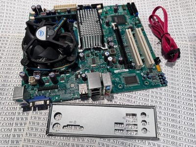 Intel DG41RQ Intel 2.7ghz CPU 2gb Memory HEAT SINK FAN I/O PLATE Sata Cables