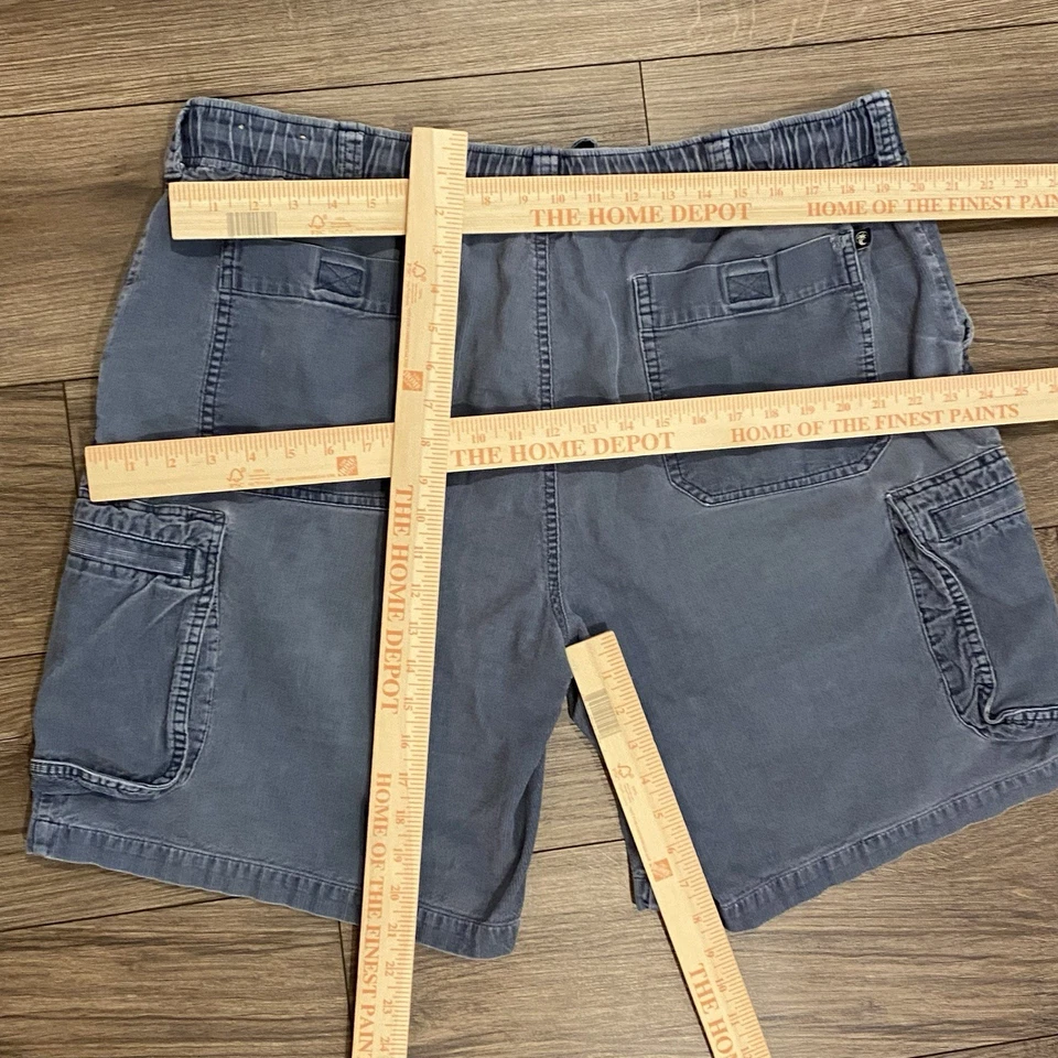 Shorts cargo vintage Ocean Pacific veludo ardósia azul extra grande 100% algodão - Imagem 3 de 4