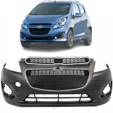 Front Bumper Cover Fascia & Grille Assembly Kit For 2013-2015 Chevrolet Spark