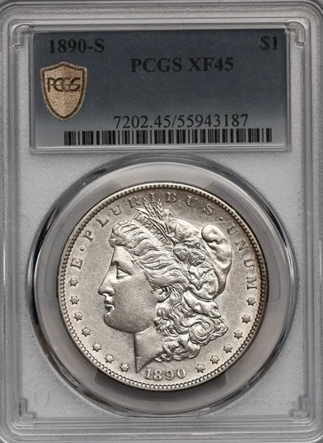 1890-S Morgan Silver Dollar $1 – XF45 / Circulated U.S. Coin