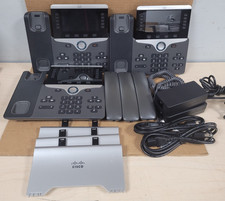  LOT OF 3 Cisco CP-8811-K9 IP Office Phone W/Handset, STAND  AC-ADAPTER-TESTED