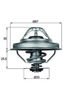 NEU - Mahle TX2892D Thermostat, KüHlmittel FüR BMW