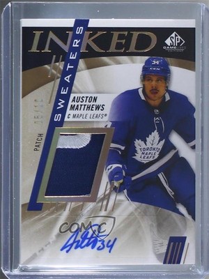 2020-21 SP Game Used Edition Inked Sweaters 5/10 Auston Matthews Patch Auto 0zu