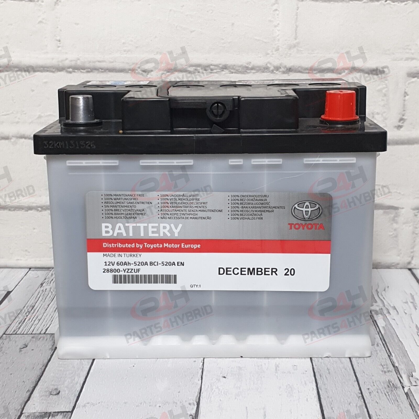Genuine Toyota Alphard Hybrid 12v Battery Ayh30 2.5L Ln2 60ah Oem 28800-AZC02