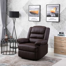 LISBON  BONDED LEATHER RECLINER ARMCHAIR SOFA HOME LOUNGE CHAIR RECLINING GAMING
