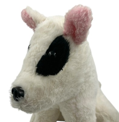 Bull Terrier Vintage 80s Plush Puppy Dog Eye Spot Stuffed Animal 1987