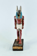 Ancient Egyptian Anubis Statue Egyptian Pharaonic Decor Old Style Rare Colors