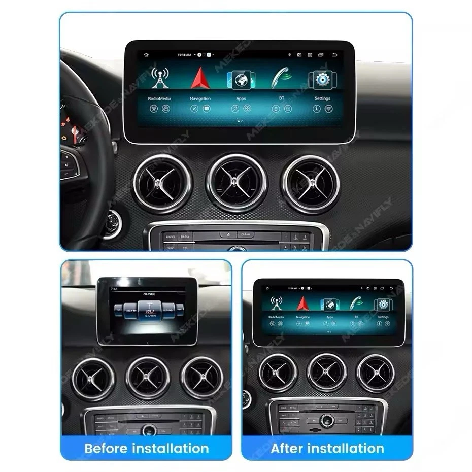 Autoradio Android Mercedes 4.5 Classe A W176 GLA X156 CLA C117 2G+64GB CarPlay - Immagine 2 di 4