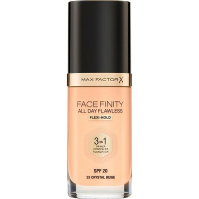 MAX FACTOR Foundation Flawless 3in1, 33 Chrystal Beige, LSF 20, 30 ml