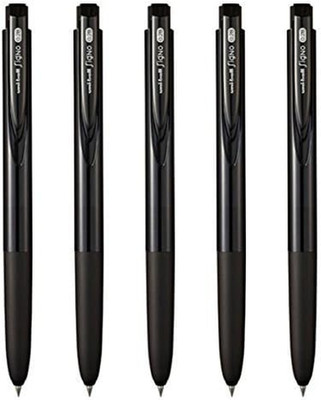 Retractable Gel Ink Pen, Ultra Micro Point 0.28Mm, Black Ink, Set of 5