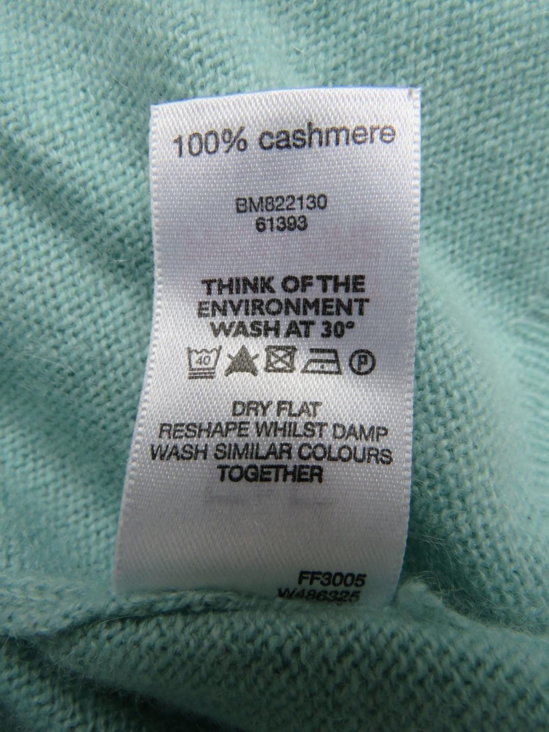 Florence & Fred 100percent Cashmere Spearmint Blue Scoop Neck Jumper 10 image 8