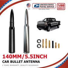 Bullet Antenna 50 Cal Caliber For Chevy GMC Truck SUV Silverado Sierra Denali