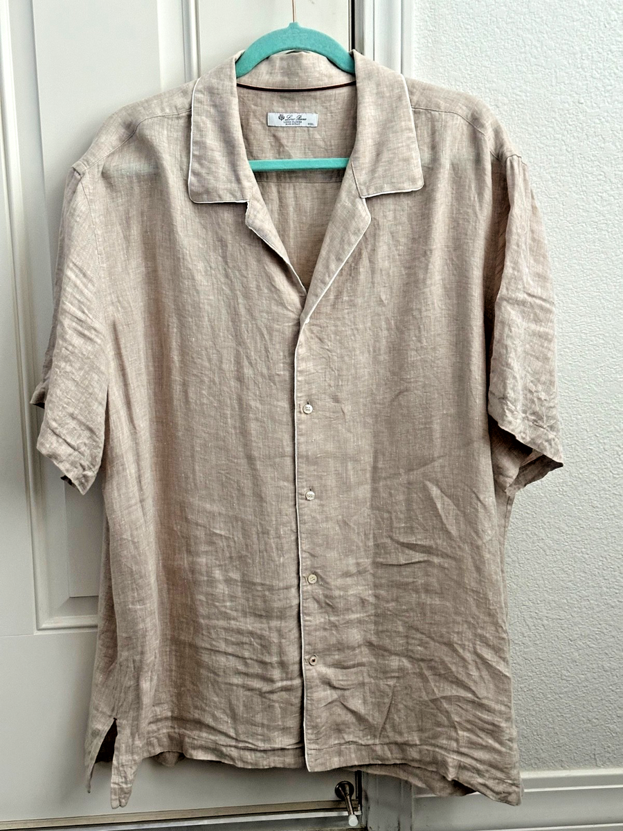 古着 Loro Piana 半袖シャツ リネン100% イタリア製 サイズM loro piana mens shirt | eBay