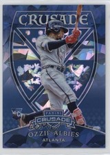 2018 Panini Chronicles Crusade Blue Ice Prizm 131/149 Ozzie Albies #25 b4d