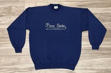 Size XL - Vintage Penn State Nittant Lions Sweatshirt Spellout Embroidered Navy