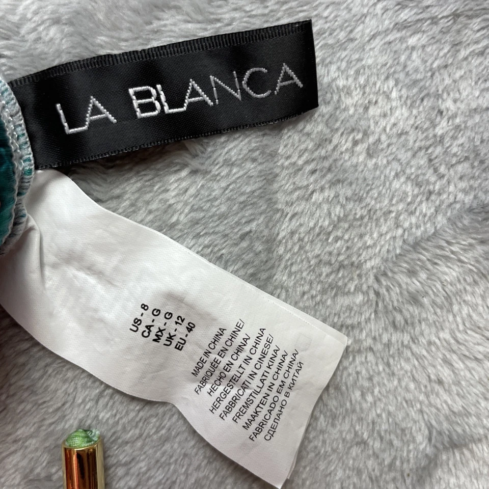 La Blanca One Shoulder One Piece Swimsuit Womens 8 Tropical Floral Ruched Sides - image 4 of 4