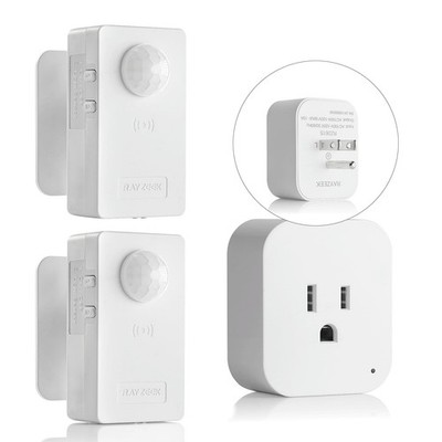 RAYZEEK Wireless Motion Sensor Control Outlet with Light Sensor,No WiFi/No AP...