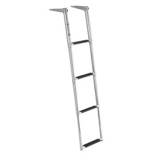 White Water B00351R  Marine 304 SS Telescoping Over Platform Ladder  4 Step