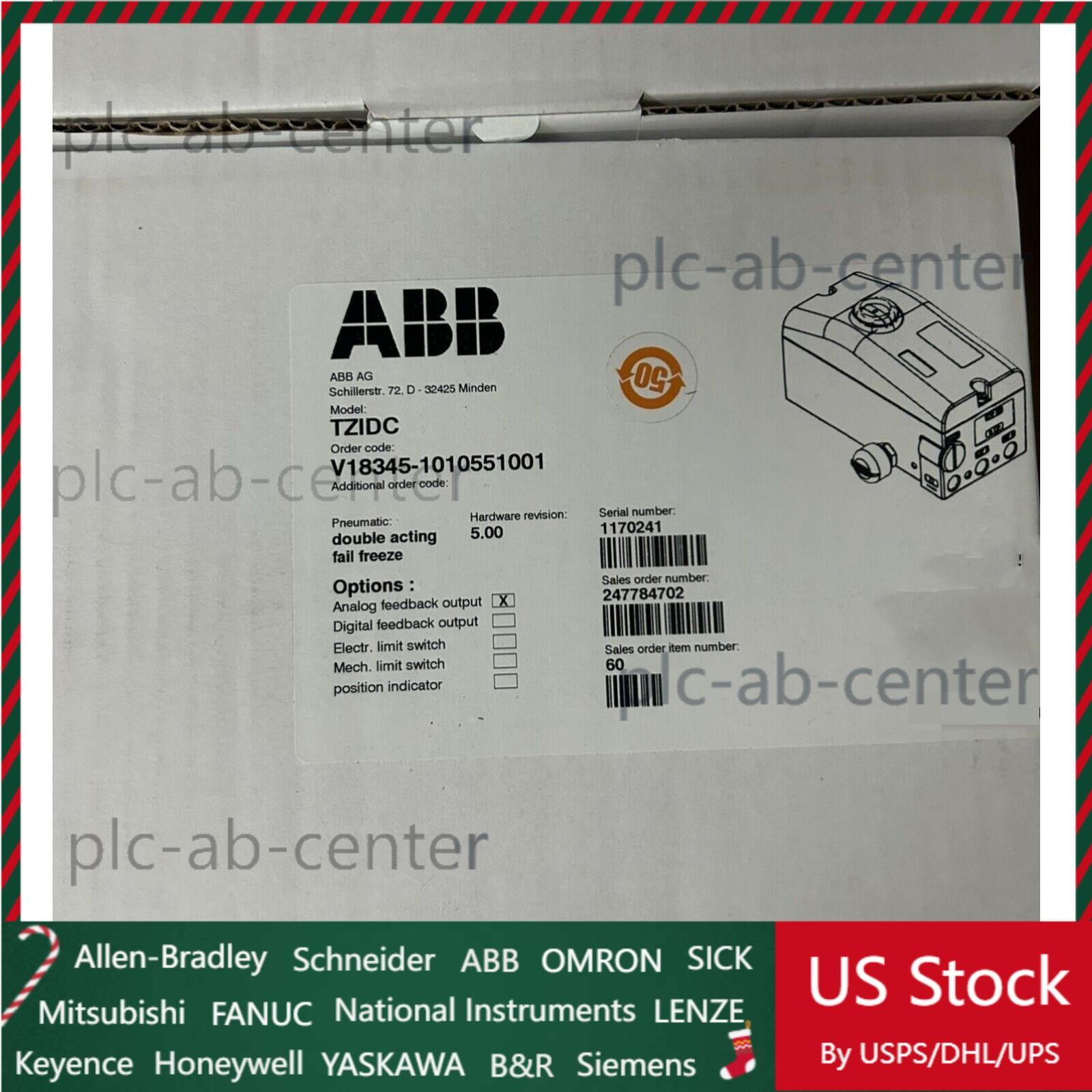 NEW ABB V18345-1010551001 Valve Positioner Brand V18345-1010551001 IN BOX
