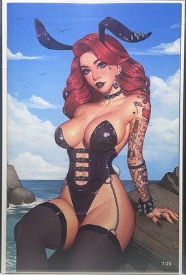 Playtime #1   ( Goth Bunny ) Ariel ( Virgin W/Tats Variant )   Dravacus 7/25