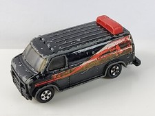 A Team Van 1983 ERTL Diecast 1:64 Black Vintage Made In USA Stephen J Cannell