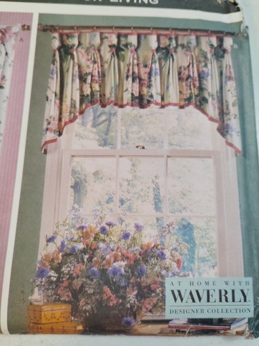 Curtains Window Treatment Valance Ruffle 1536 Living Vogue Sewing Pattern VTG - Picture 3 of 7