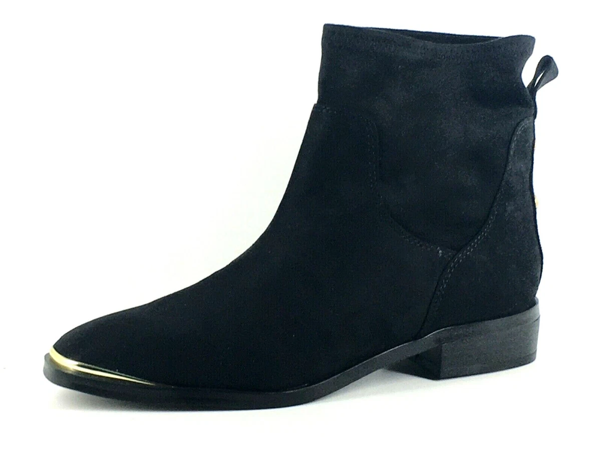Very Freya Womens UK 6 EU 39 Black Faux Suede Low Block Heel Sock